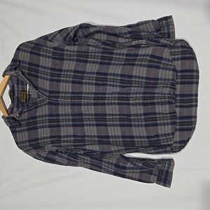 Vintagr Eddie Bauer Sonoma Heathers Multicolor Plaid Flannel Size XL Button Up